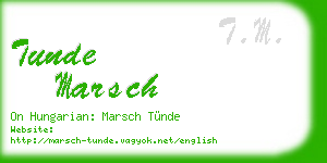 tunde marsch business card